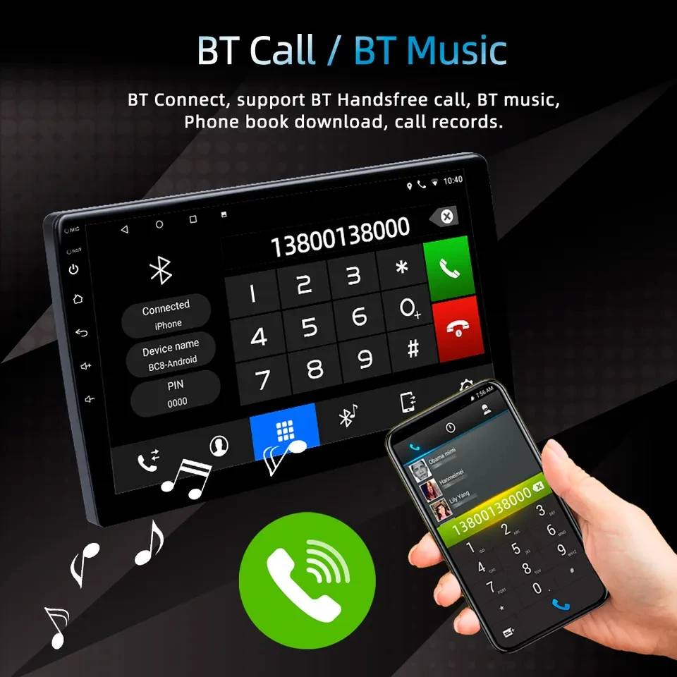 1+16/1+32G/2+32G 2 Din 7/9/10 Inch Android car player GPS Wifi BT FM RDS AUX Car Video Player car dvd player touch screen