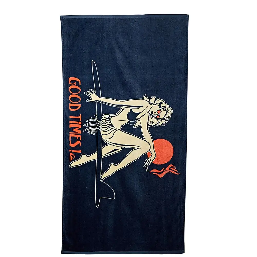
Factory Production Custom 100% Cotton Velvet Reactive Printing Terry Soft Cotton Beach Towel 