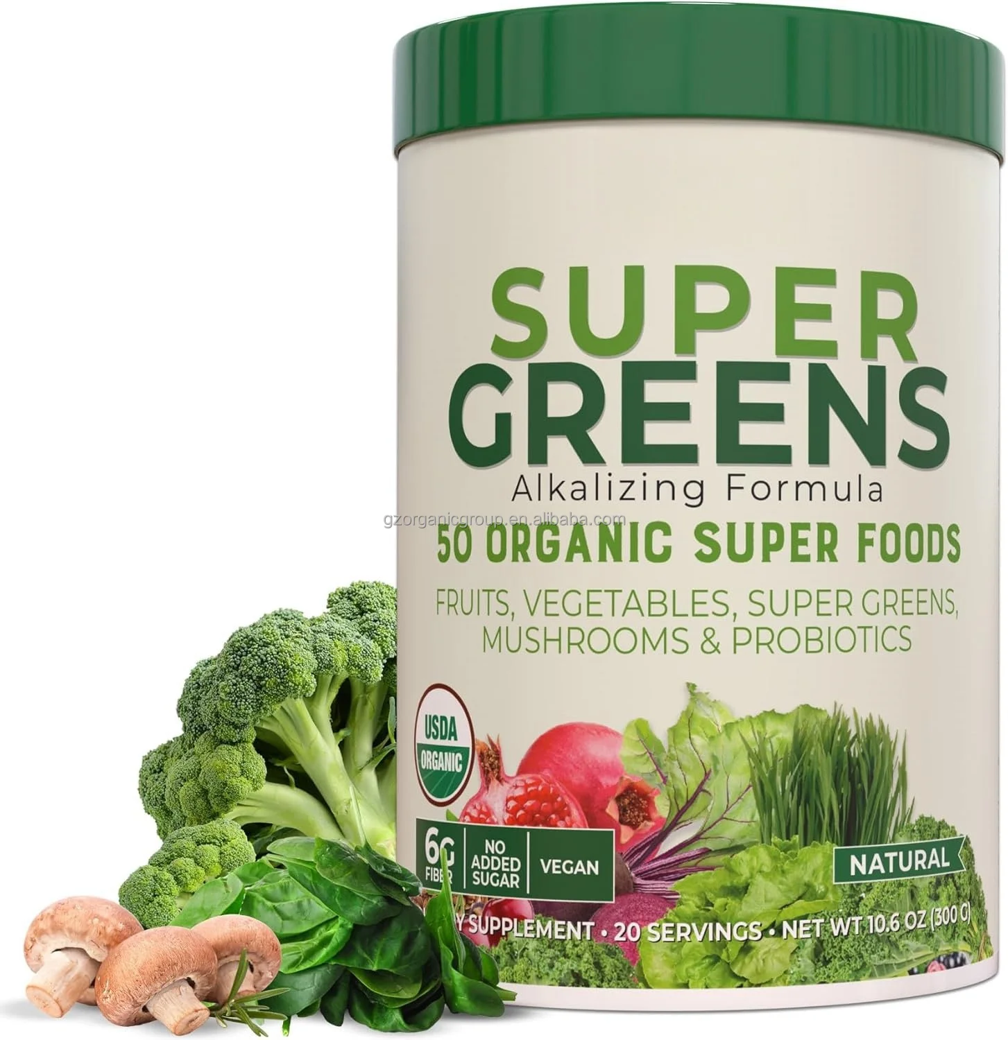 OEM/ODM Super Greens Natural Flavor 50 Organic Super Foods Organic Drink Mix Fruits Vegetables Probiotics For Supports Energy