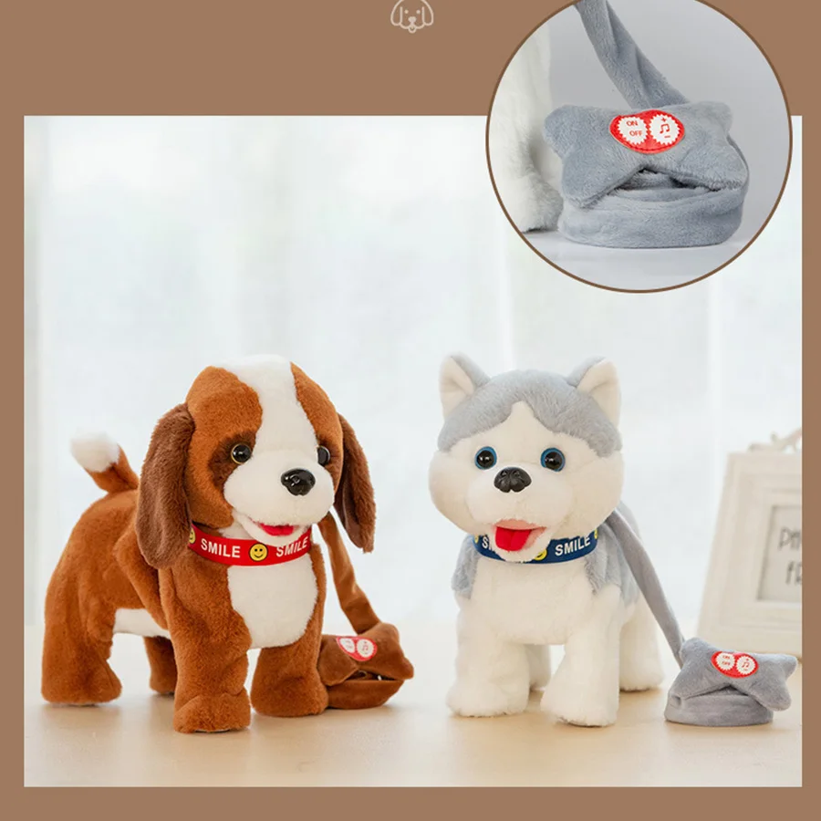 New Leash Electronic Smart Pet Por Mayor Electronic Toys Simulated Plush Dogs Stuffed Animal Toys For Kids