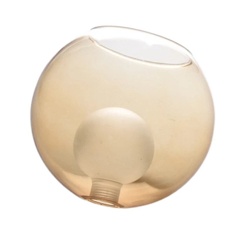 Electroplated Colored Double Layer G9 Inner Thread Borosilicate Glass Ball Ceiling Light Shade Lamp Cover for Lighting Fixture