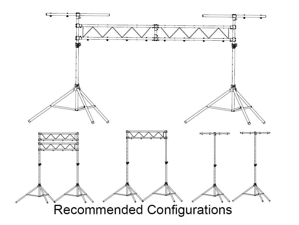 Pro Audio Mobile Dj Light Stand 2.7M Height Portable Tripod Stand With Truss