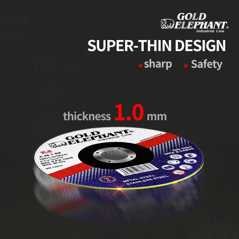 Gold Elephant spot sales high quality ultrathin metal cutting disc 4 inch 105x1.0x1.6  grinding wheel