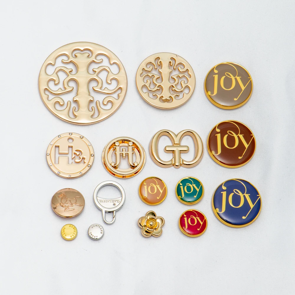 OEM ODM Bag Parts Handbag Metal Logo Plate Brand Logo Metal Bag Labels Custom Metal Logo bag accessories for purse