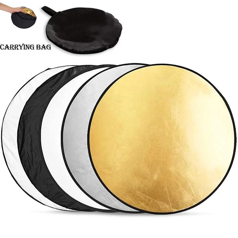 5 in 1 Photography Collapsible Reflector Portable Multi-Disc Photo 5 in 1 reflector For Studio and Outdoor Photography