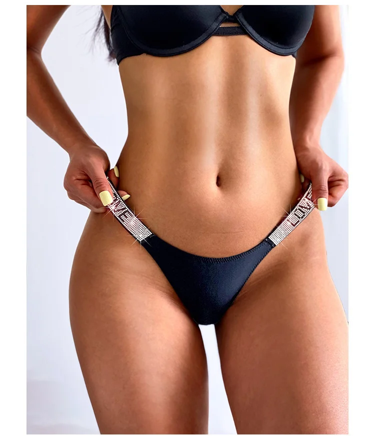 ladies plus size panties high quality custom thong underwear panties bling diamond sexy low waist indian girl panty thong sexy