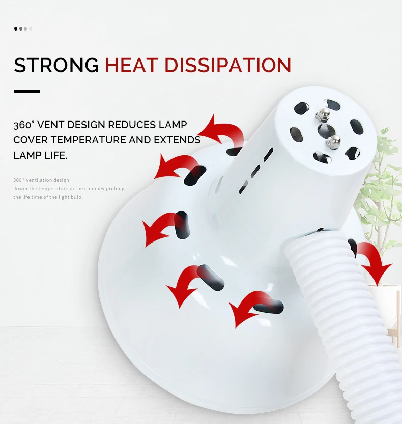 single head infrared physical therapy thermal energy heating light Medical Infrared Lamp
