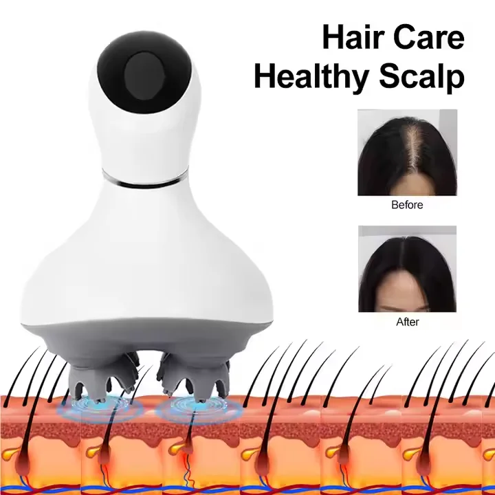 Anti Hair Loss Waterproof Smart Heads Massage Machine Hair Electric Vibrating Scalp Head Massager