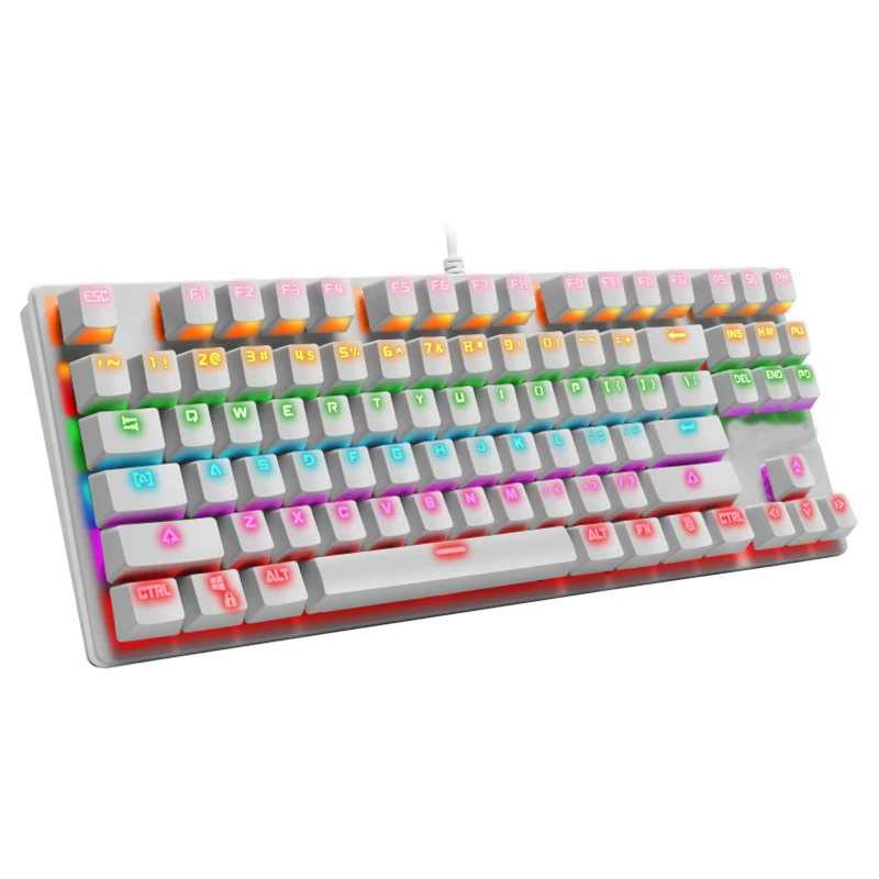 OEM 87 Keys Ambidextrous Wired Mechanical Keyboard LED Backlight Gaming Mechanical Keyboard