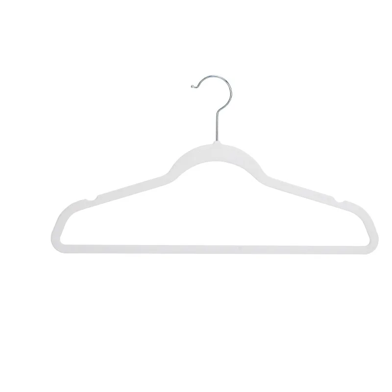 Customised wholesale velvet ivory hangers 50 pack non slip basics slim target velvet suit clothes hangers