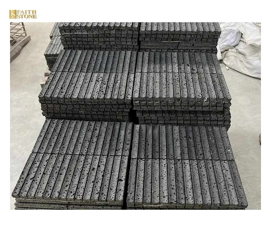 Curve Fluted Black Marble Mosaic Tiles Decoration Backplash Kitchen Marble Mosaic Tiles for Wall Decoration