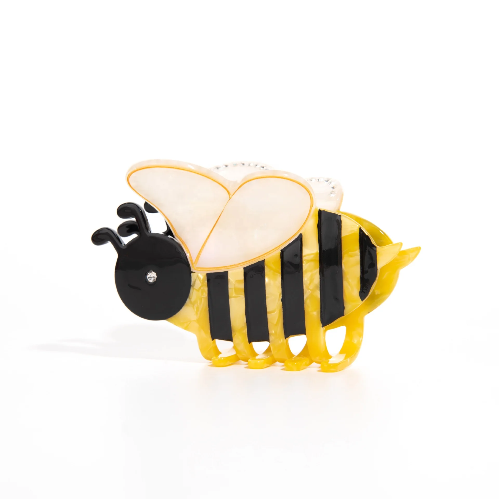 2024 Latest Design Cute Lovely Bee Shape Cellulose Acetate Animal Hair Claw For Girl Party Gift Hair Clip