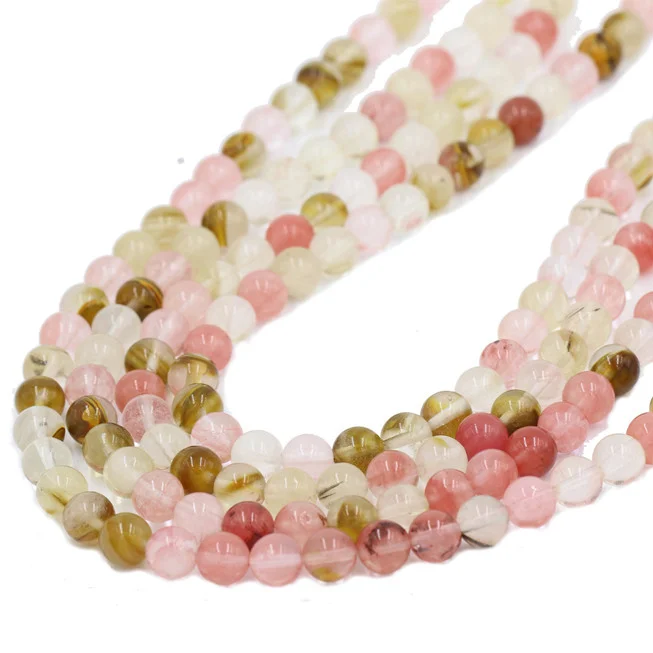 Wholesale Beads Natural Stone Beads Watermelon Tourmaline Stone Beads For Jewelry