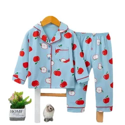 Children home service suits middle and small children cartoon pajamas cotton autumn suits 1-9 years old