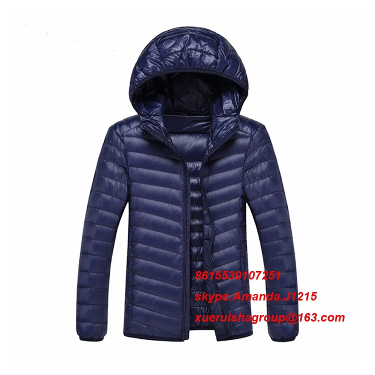 2020 new design padded hoody men winter jacket goose down filled jacket