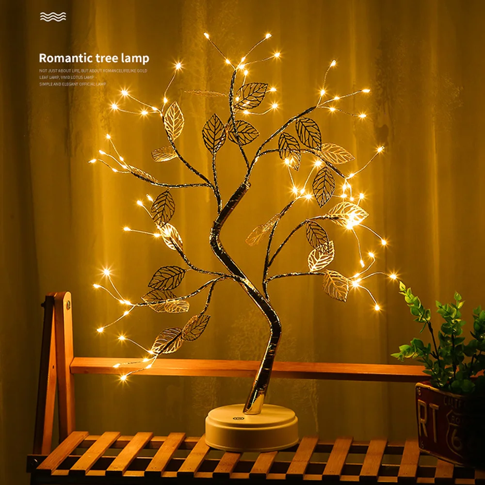 2021 Newest Tabletop Bonsai Tree Light DIY Artificial Tree Lamp With Battery Operated LED Cherry Blossom Tree Light For Bedroom