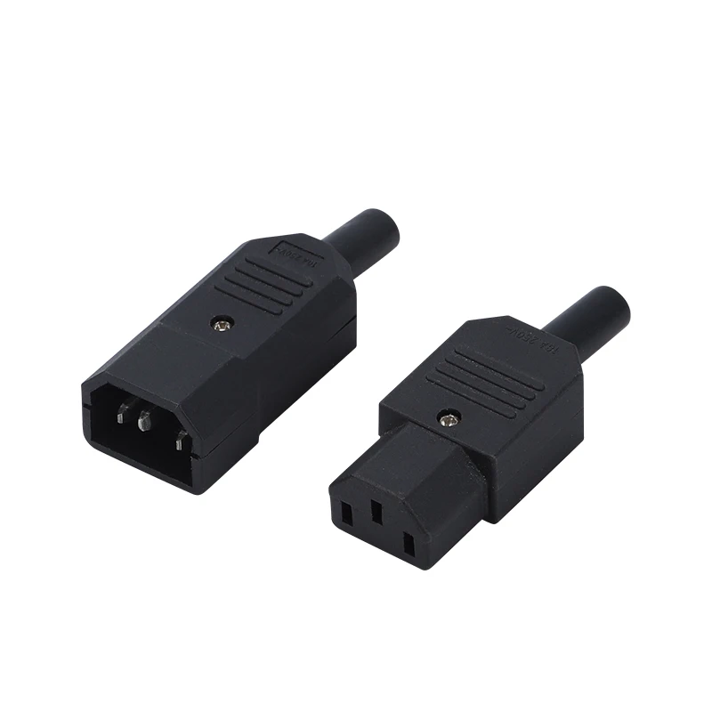AC power socket  cable connectors male and female C13 and C14 wire electrical terminal battery power connector