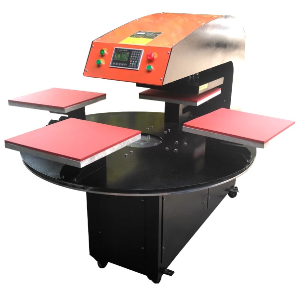 Multi Function High Efficiency Cheap Semi Automatic Four Station T Shirt Printing Heat Press Machine