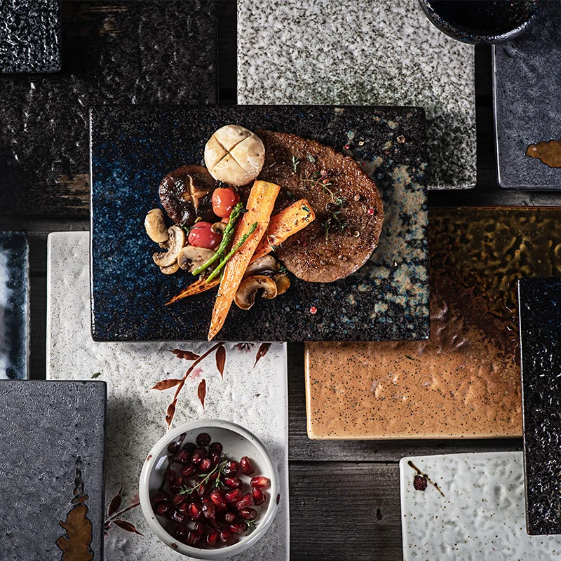 The themed restaurant ceramic tableware&porcelain sushi/sashimi/cheese plate for BBQ and Buffet