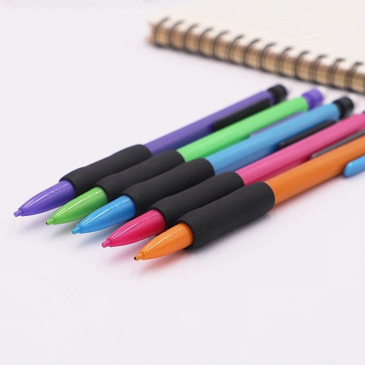 Classic Plastic Mechanical Pencil Set Smooth Dark Writing Black Lead Students Pencil