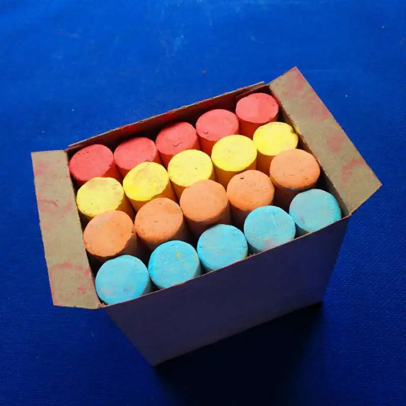 High quality custom big giant 20 piece dustless ship colored outdoor jumbo chalk with box