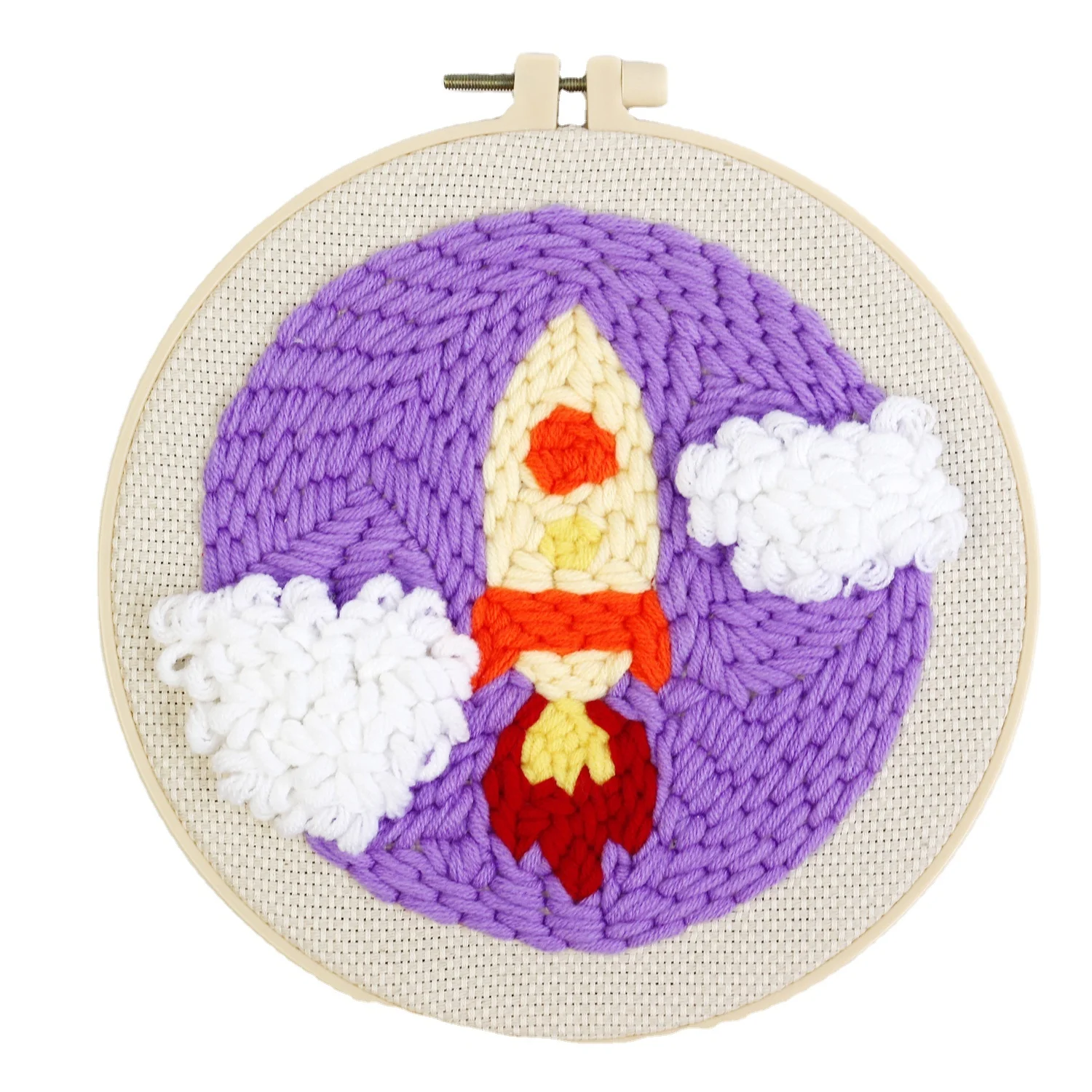 Needle Punch Kit Cross Stitch Set Embroidery DIY Needlecrafts Customized Rocket Pattern from Manufacturer