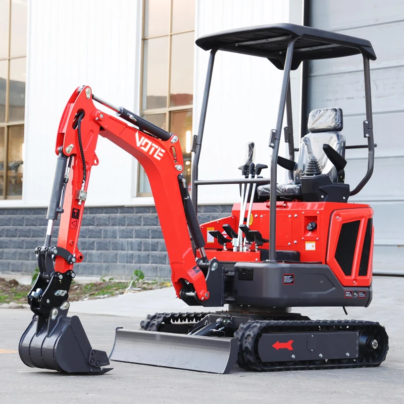 Good quality Mini Excavator 1 Ton EPA Engine  Crawler Micro Digger 1.6 tons 2 Hydraulic Farm mini small excavator Bagger