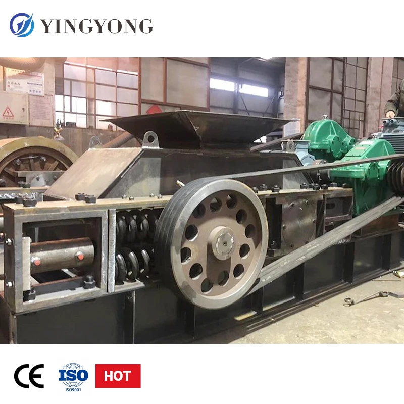 hot sale high quality hydraulic smooth small size Mini Double Roller Crusher machine type 2pg-610*400 gs1500*3600 2pg0425