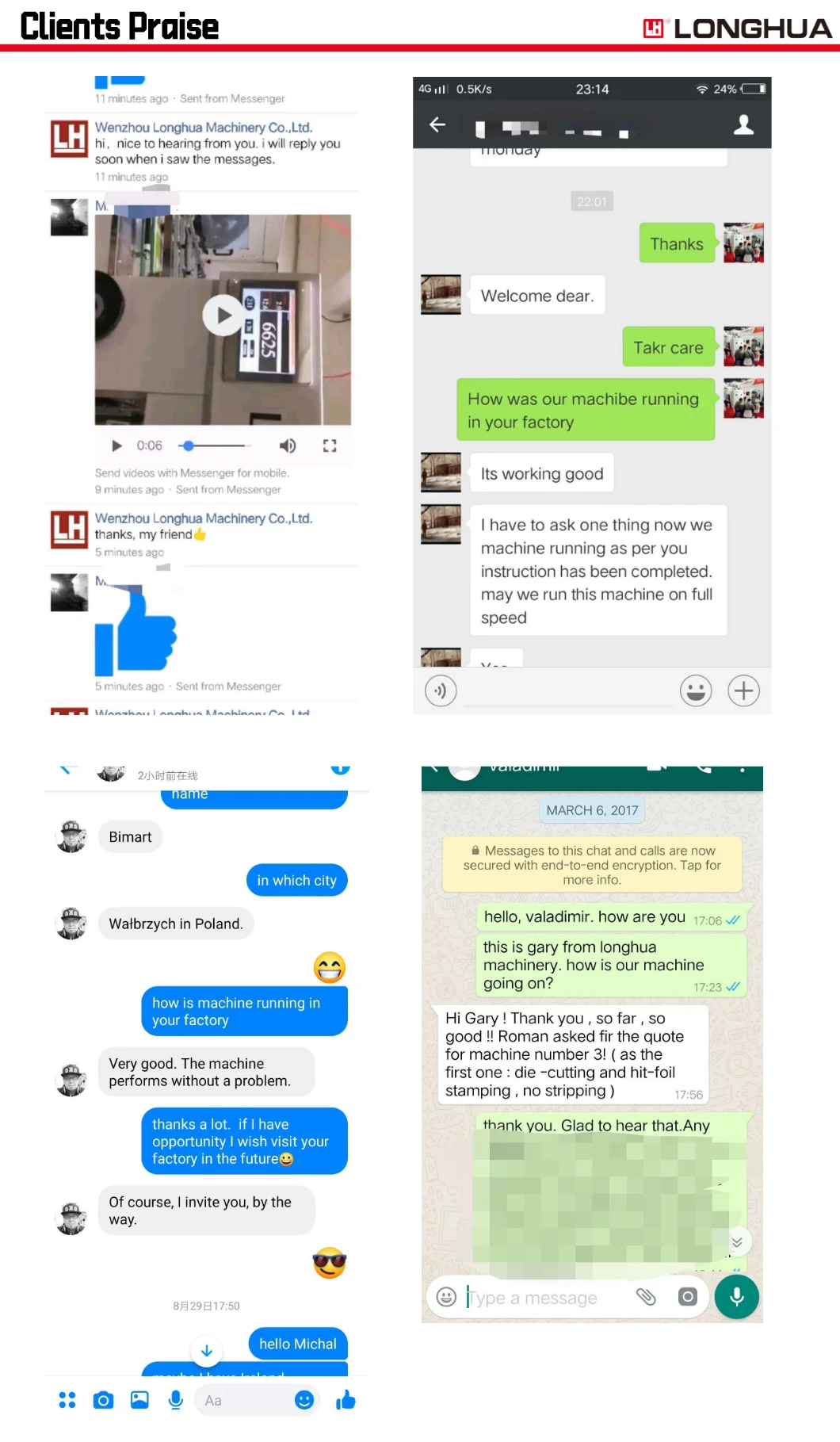 Clients praise