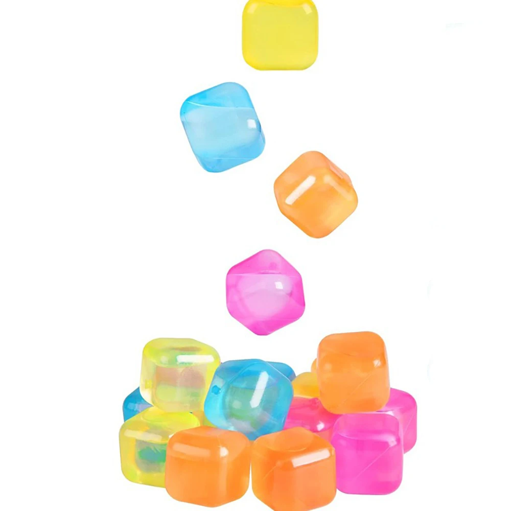 Colorful Refreezable Reusable Plastic Ice Cubes for drinks Whiskey Vodka or Coffee