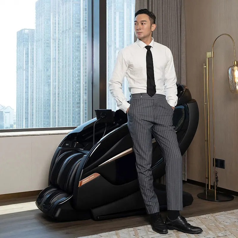 China best back full body sensual 4d massage chair with voice control stytem