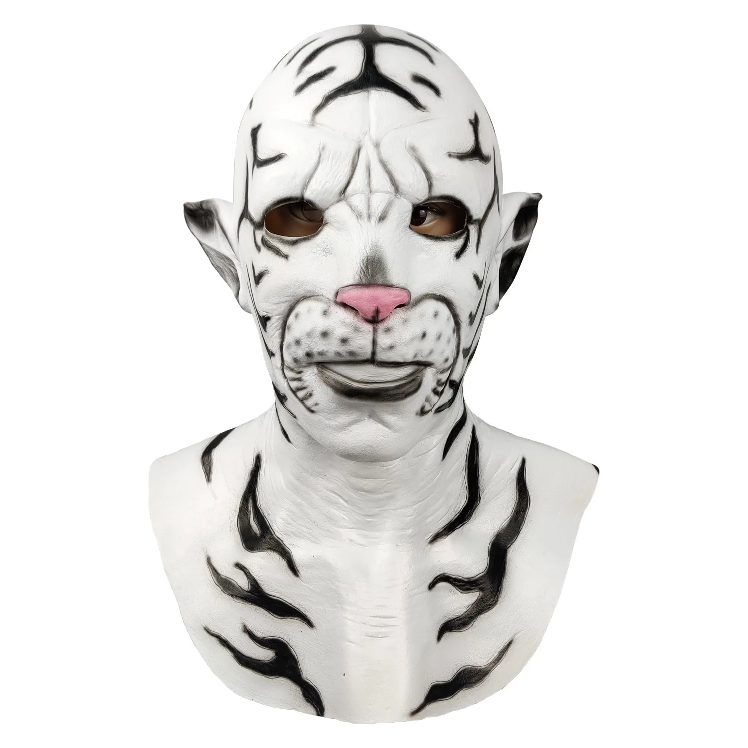 Monster Headgear Silicone Mask Halloween Disguise Props Spoof Cos White Tiger Cosplay Party Stage Performance Role Props