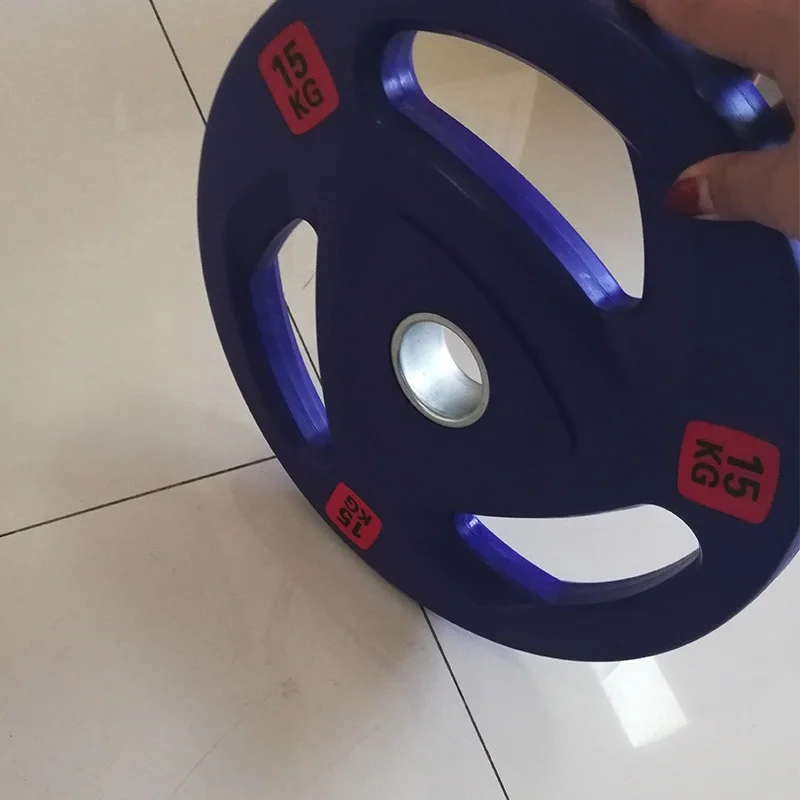 Rubber gym weightlifting barbell plate weight disc plate for gym exercise or competition