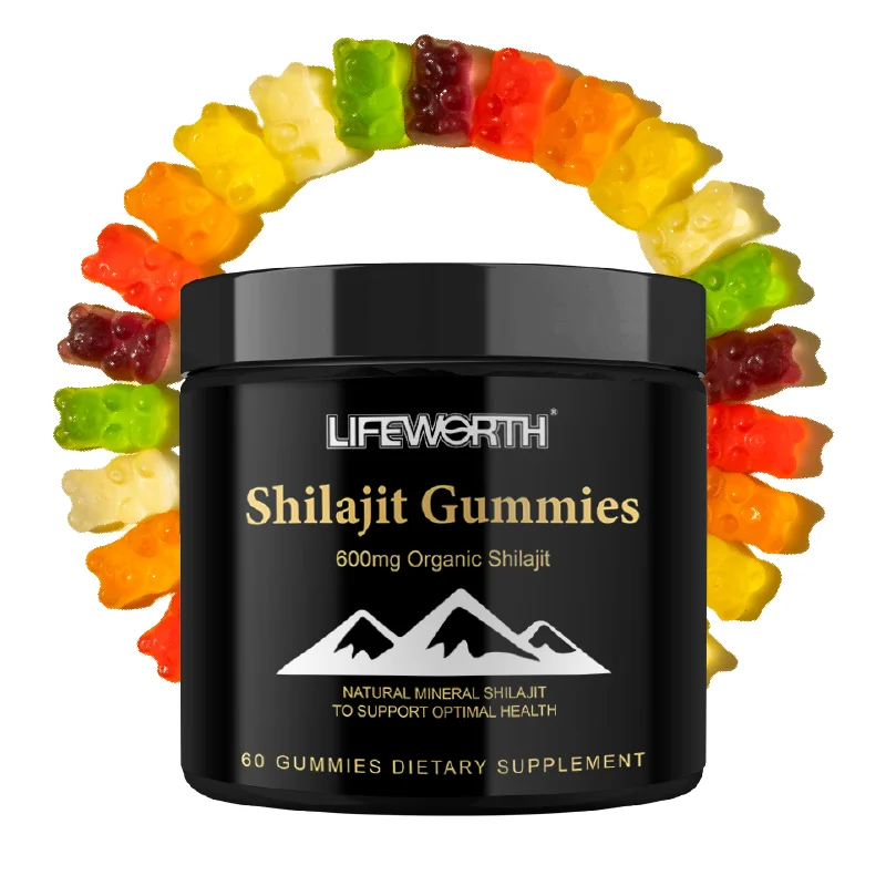 Lifeworth private label Shilajit Gummy Fulvic Acid Shilajit Resin Pure Himalayan Shilajit Shilajeet Salajit