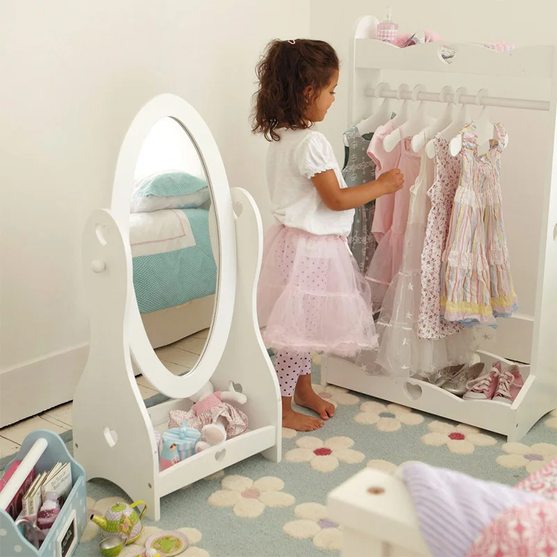 Lovely Children Wooden Standing Mirror Dresser Kids dressing mirror