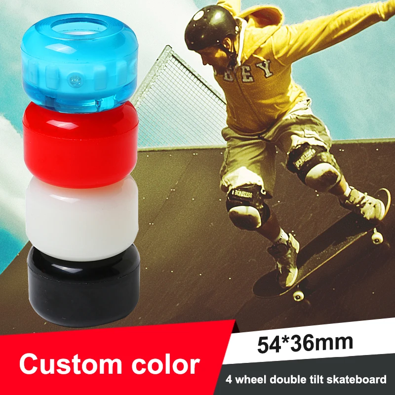 Custom off road PU 54mm  longboard skateboard wheels with 4 piece/set