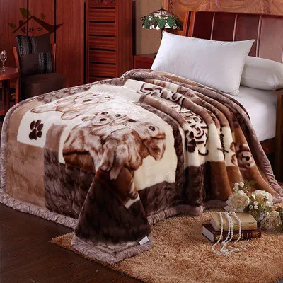 200*230cm Raschel Blanket Knitted Super Markets Designs Customized Packing for Winter Hot Sale 2022 Super Soft 100% Polyester