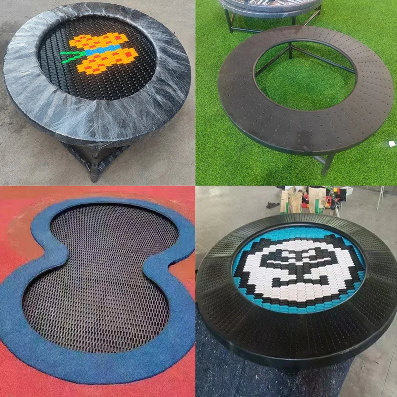 12 14 Feet in ground Safety pad 3 Rectangular Tent gymnastics Square Trampolines jumping material