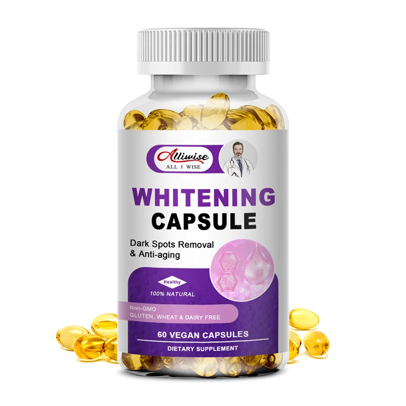 Alliwise OEM Skin Whitening Softgel Capsules 60pcs Dark Spot Remover Dietary Supplement for Skin