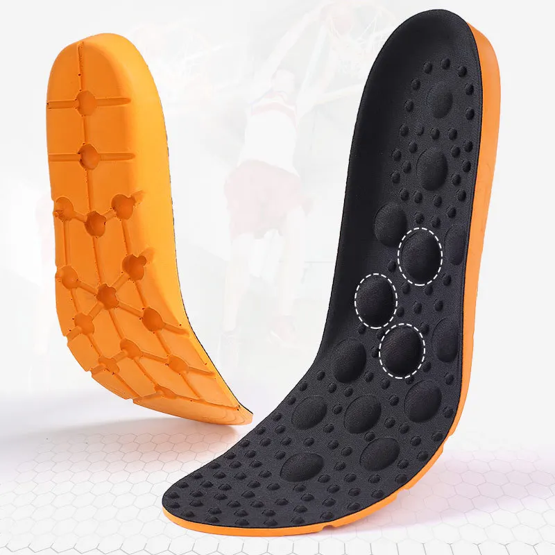 New Massage Insoles for Men Women Sweat-absorbing Breathable Shock-absorbing Full-pad Sole Convex Point Massage Insoles