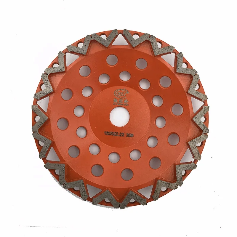 7inch Concrte Floor Diamond  V Shape Grinding Cup Wheel