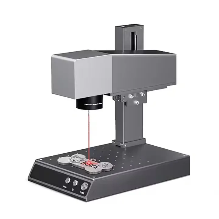 Desktop Portable Fiber Laser Engraver Engraving All Material for Metal Paper Glass Plastic Leather Woodworking Cutting