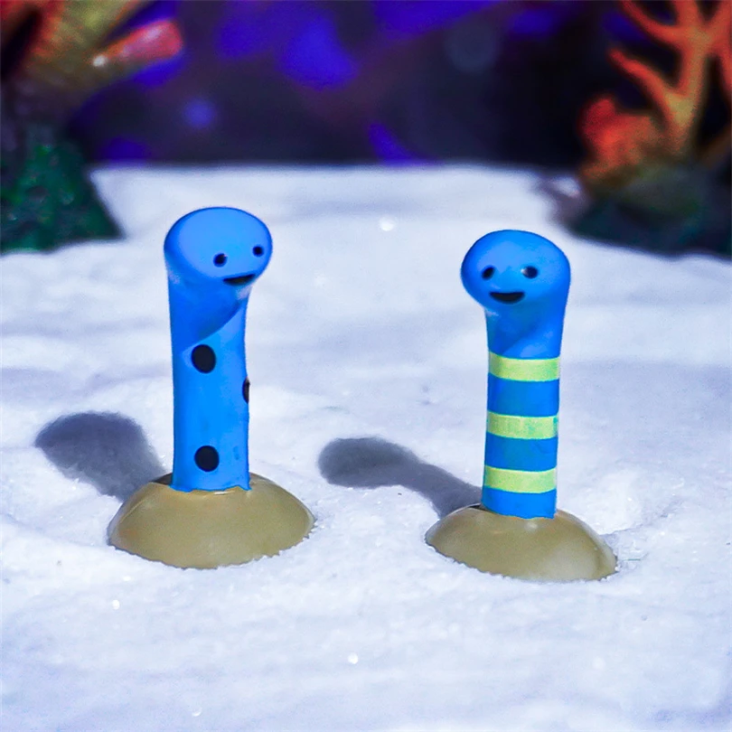 Fish tank Landscape decorations lifelike Marine animal figurines adornments for fish tanks Fish tank eel landscaping