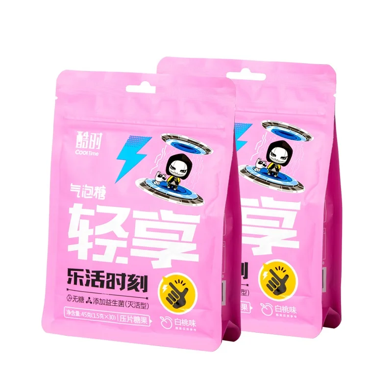 Cat paw sugar free candy Probiotic bubble candy Chewy Mints Popular Snack Peach Fruit Flavor OEM Factory Direct wholesale