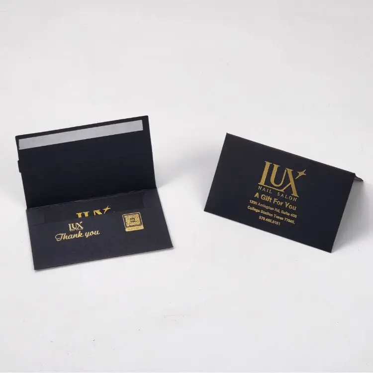 Конверты бумажные Vip для кредитных карт с золотым тиснением УФ точечная бумага Подарочный держатель индивидуальная упаковка