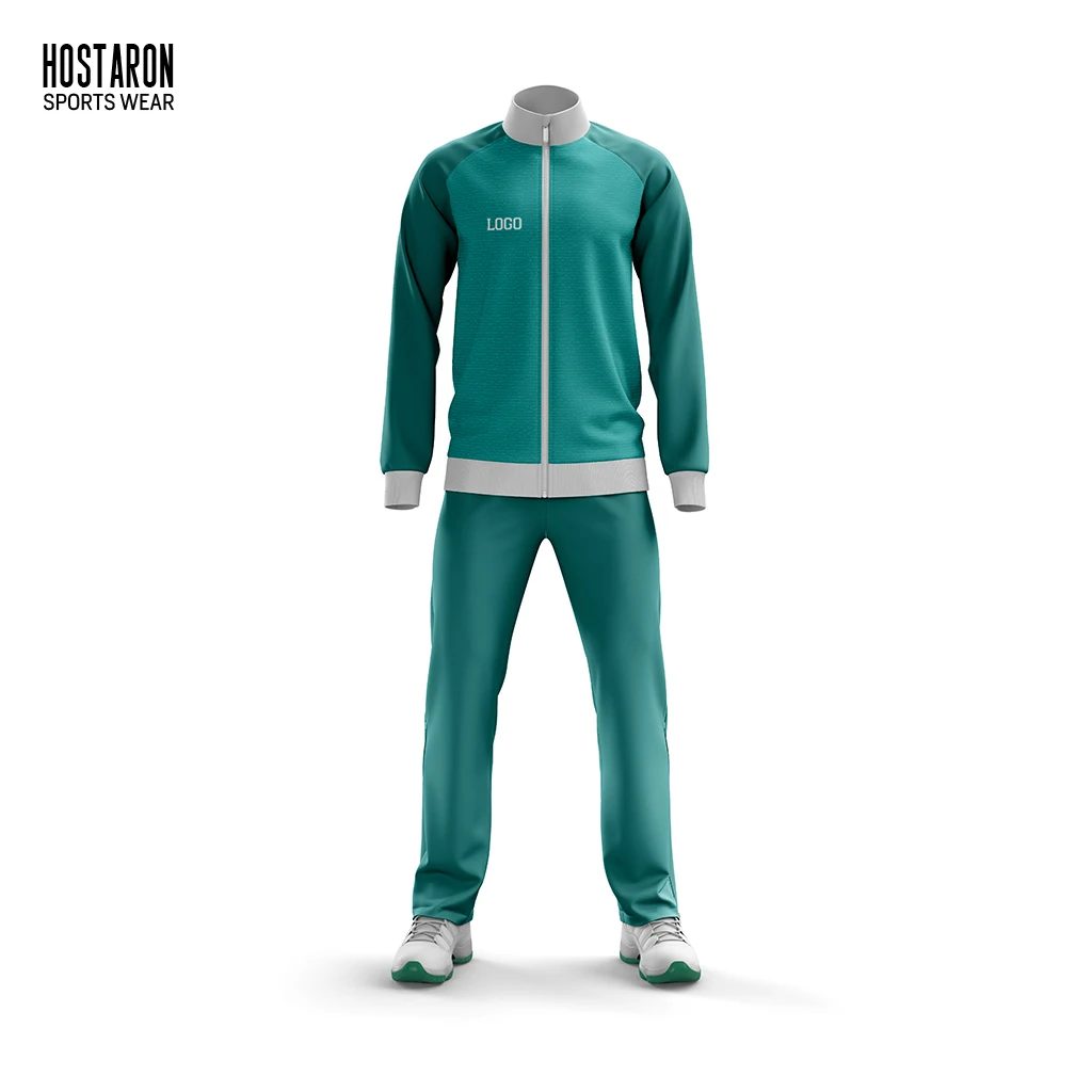 HOSTARON Soccer Tracksuit Training Men Jogging Suits Plain Tracksuit Football Club Tracksuit Set Sew Custom Logo Mens Jackets