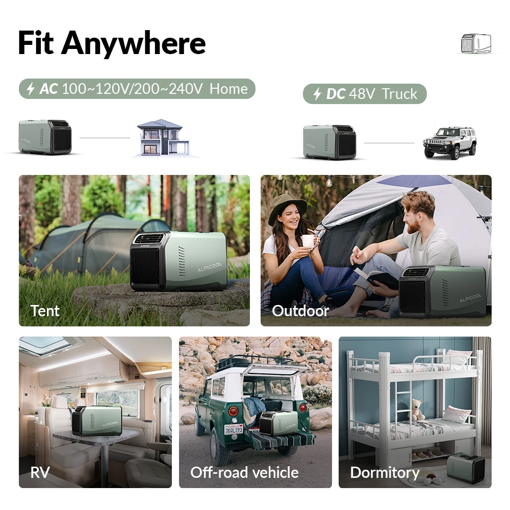 Alpicool YA01 Electric Portable Air Conditioner AC 220V 110V Mini Air Conditioner Mobile Compressor Home Use Air Conditioner