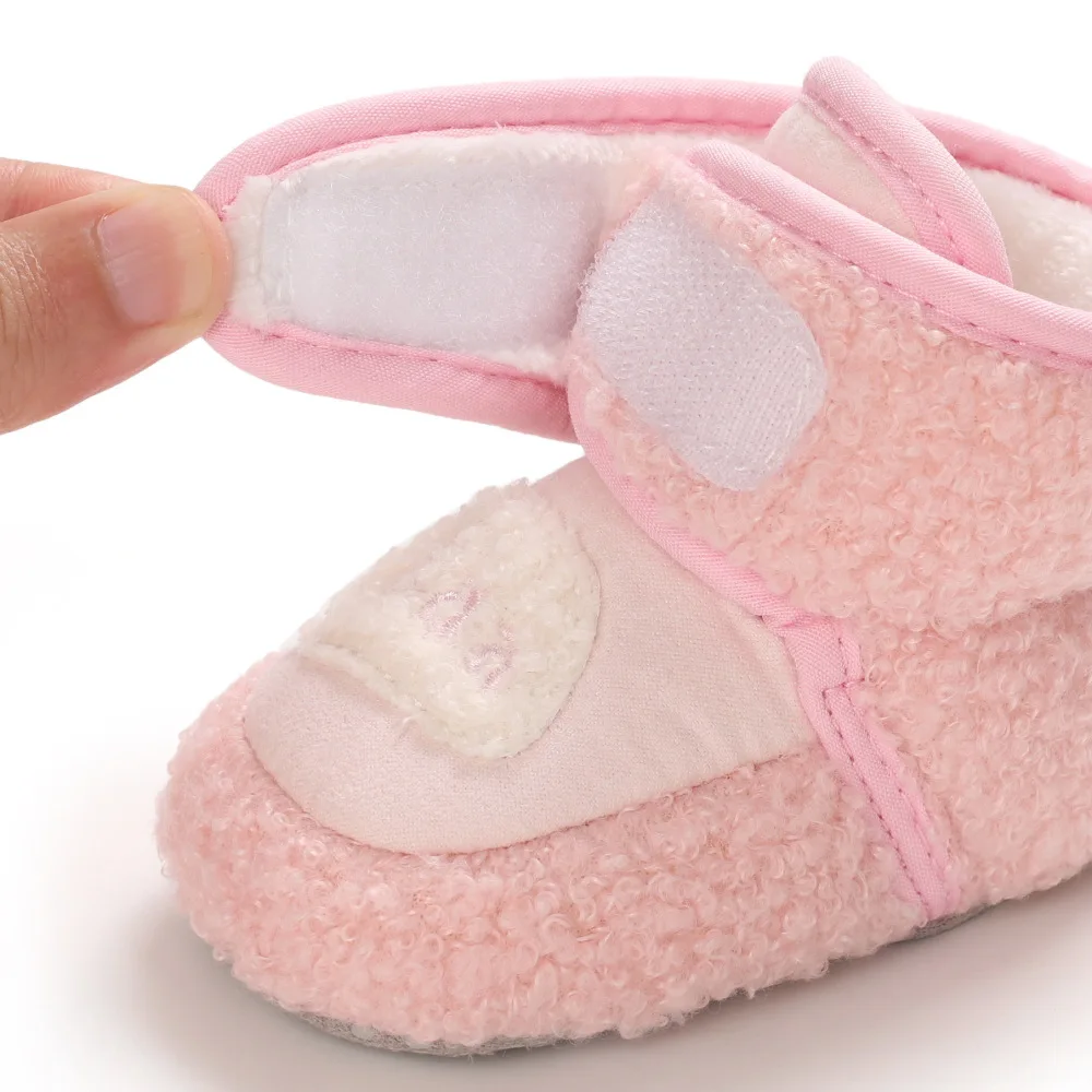 0-1Year newborn baby winter loafers toddler casual cotton shoes Thermal Anti-slip plush warm boots
