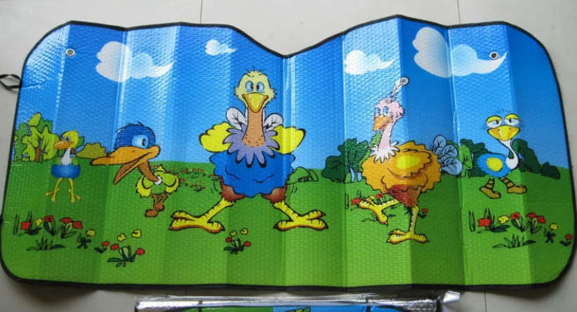 Threewen Universal Windshield Car Sun Shades Foldable Sunshade to keep your vehicle cool 140x70cm Bubbles Windshield Sun Shade