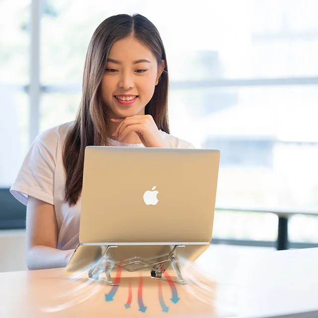 Invisible Fold Ergonomic Adjustable Aluminum Laptop Stand Portable Laptop Notebook Stand